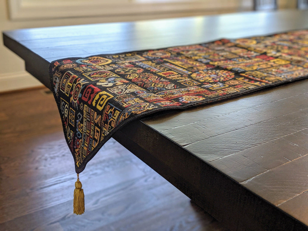 DaDa Bedding Ethnic Ornaments Geometric Black Elegant Woven Tapestry