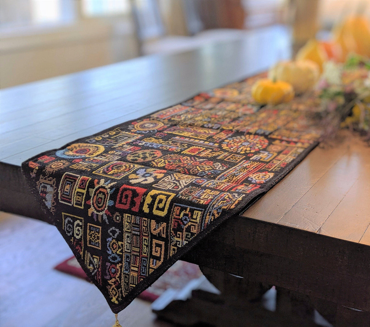 DaDa Bedding Ethnic Ornaments Geometric Black Elegant Woven Tapestry