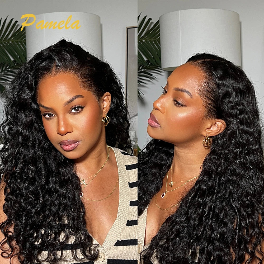 New Trend Lagos Hairline 250 Density Deep Wave Burmese Curly 13x6 Lace Frontal Glueless Wigs Human Hair PrePlucked Ready To Wear
