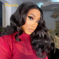 Glueless 250% High Density Loose Deep Wave 13x6 Transparent Lace Front Human Hair Wigs PrePlucked Ready To Go Wigs For Women