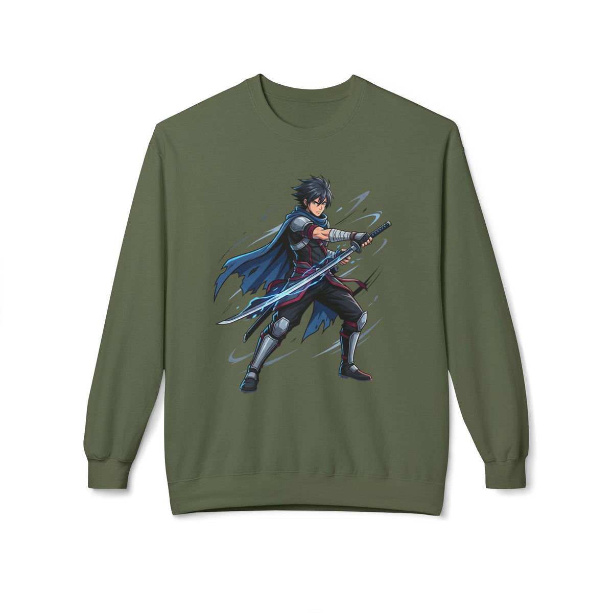 Anime Sword Fighter Crewneck Sweatshirt