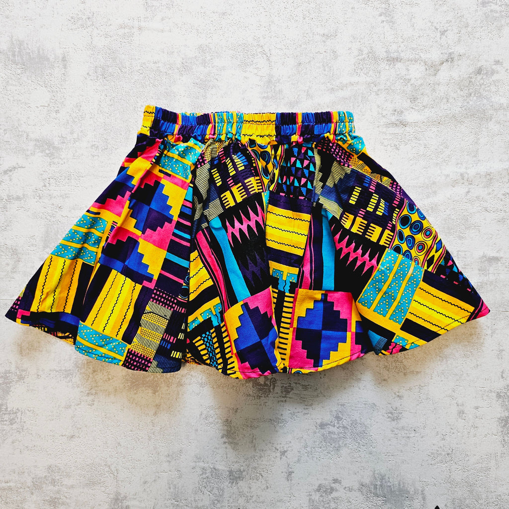 Toddler Girl's Ankara Circle Skirt
