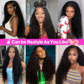 200 Density Water Wave Lace Front Wig 4x4 5x5 Lace Glueless Wig 13x4 13x6 HD Lace Frontal 360 Curly Human Hair Wigs for Women