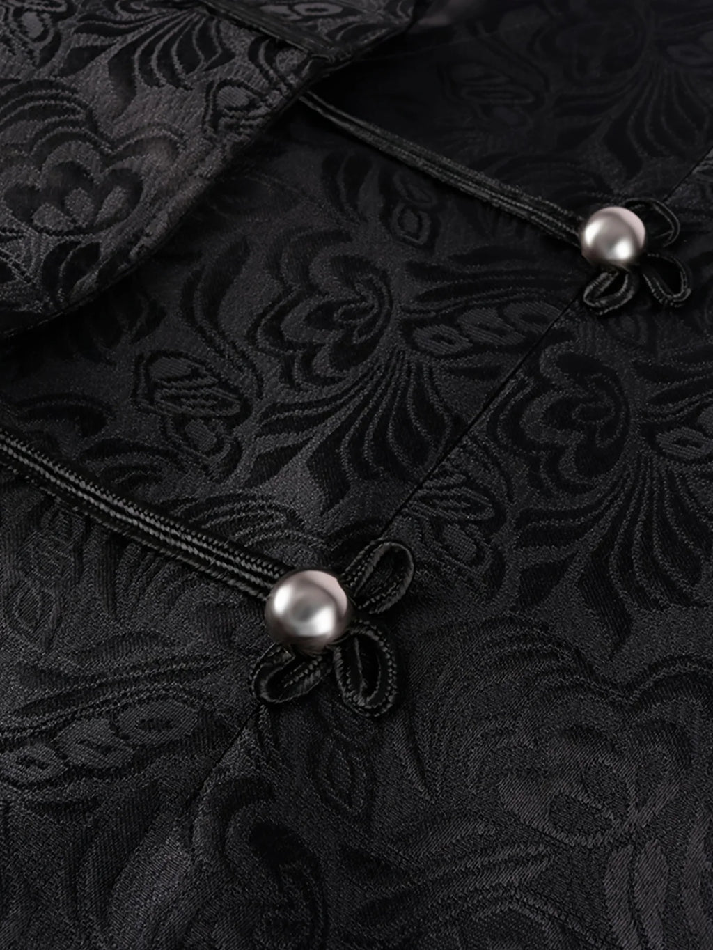 European Medieval Men's Gothic Vest, Halloween Stage Costume, Button Lapel, Slim Fit, Mid-Length Black Waistcoat