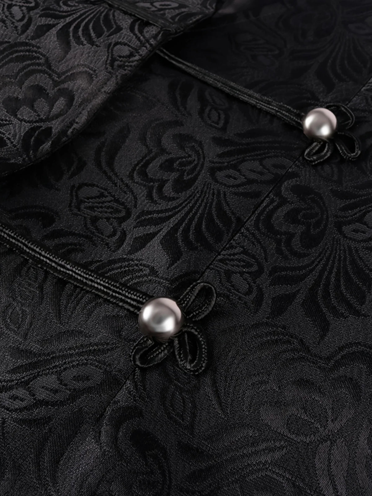 European Medieval Men's Gothic Vest, Halloween Stage Costume, Button Lapel, Slim Fit, Mid-Length Black Waistcoat
