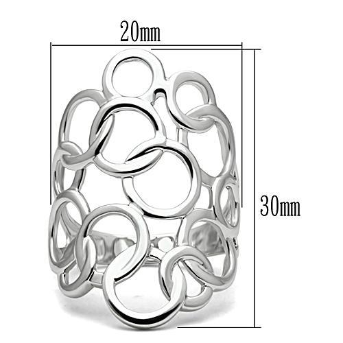 Rhodium Brass Ring with No Stone