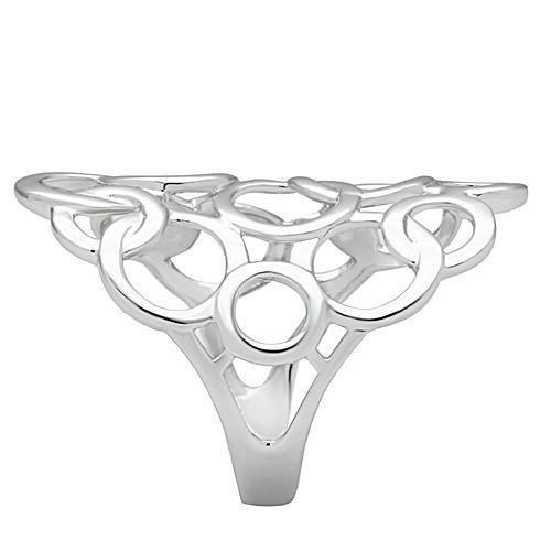 Rhodium Brass Ring with No Stone
