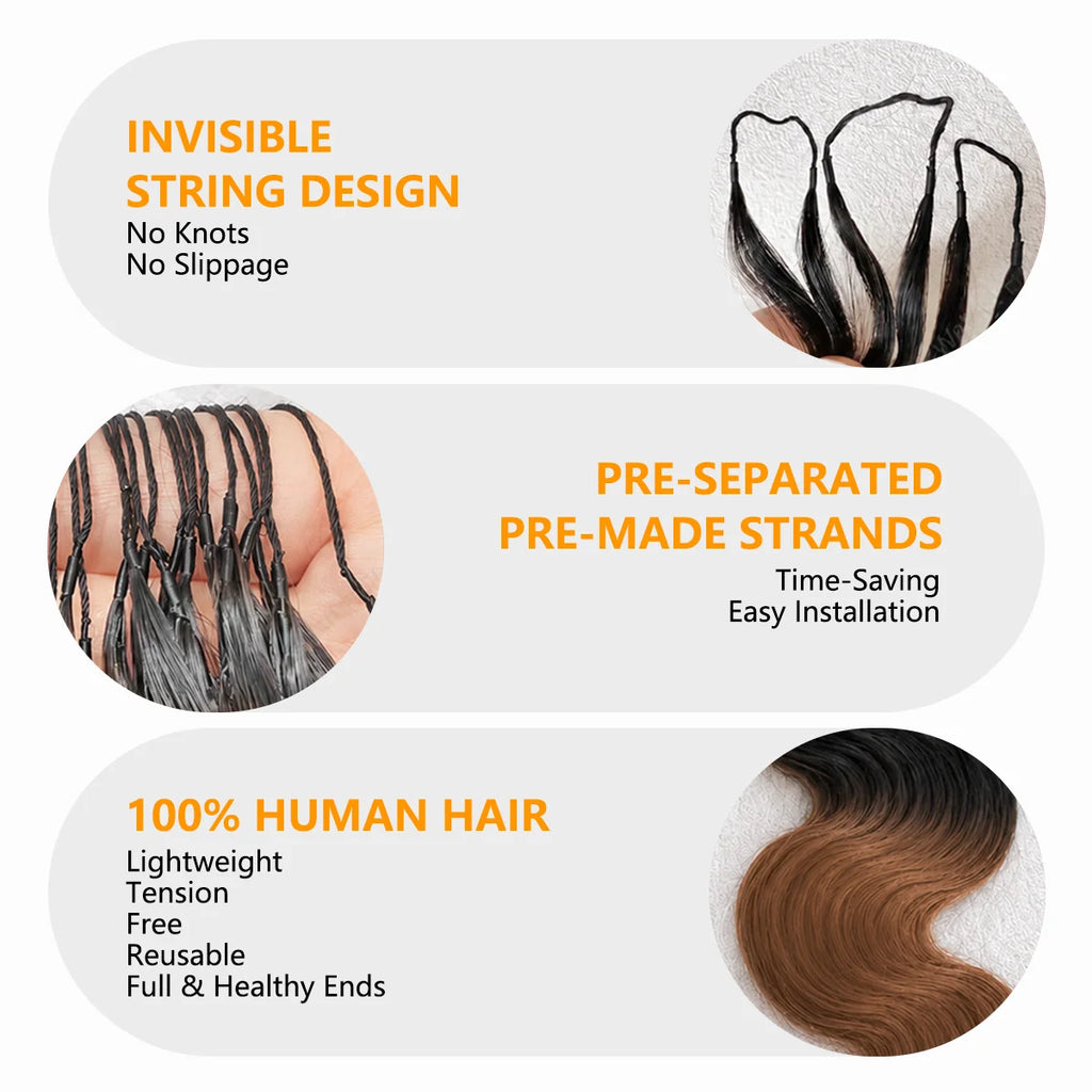TB30 Highlight Body Wave Crochet Human Hair Extensions