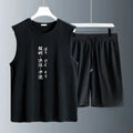 Men's Tank Top Sets 2026 Summer Quick drying sets for men crewneck beach drip clothing seaside sports running oversize