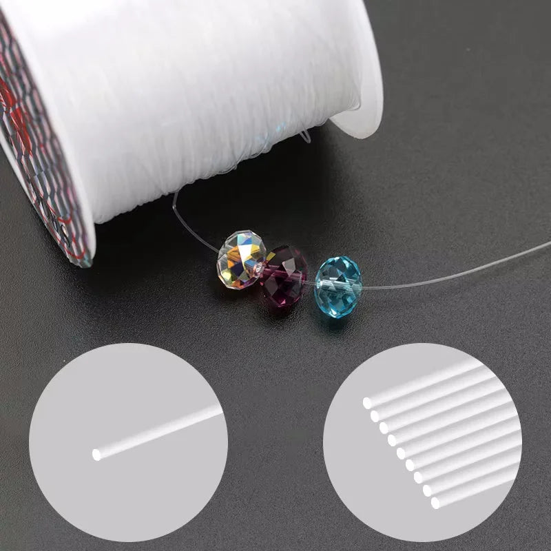 100M Plastic Crystal DIY Beading Fishing Line No Elastic Cord Rope For Jewelry Making Supplies Wire Jeweleri String Thread
