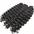 Miracle Knots Feather Deep Wave Crochet Human Hair Braiding Extensions Knotless Pre Separated Hair With String Soft Natural Curls Boho Crochet Braids Lightweight Comfortable Reusable 60g/60 Strands For Women