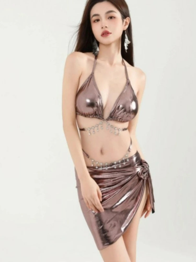 Women's 3-Piece Tie Bikini Set