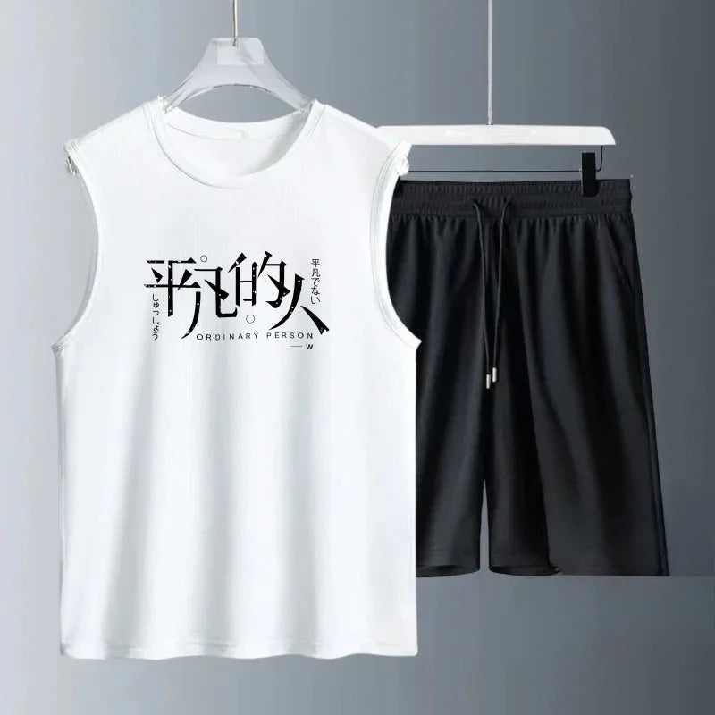 Men's 2-Piece Summer Tank Top and Shorts Set