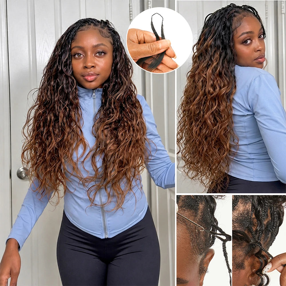 TB30 Highlight Body Wave Crochet Human Hair Extensions
