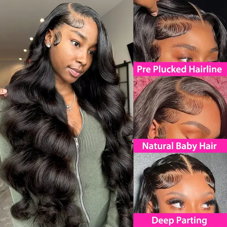 Brazilian Body Wave Raw 220% Density 30 32 Inch 13x6 HD Lace Front Human Hair Wigs 13x4 Frontal Wigs 360 HD Transparent Lace Frontal Wigs Body Wave Human Hair 7x6 Lace Front Wig