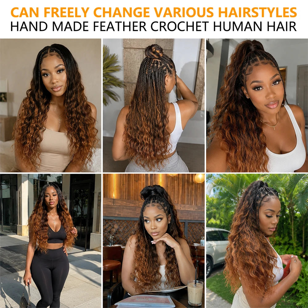 TB30 Highlight Body Wave Crochet Human Hair Extensions