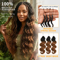 TB30 Highlight Body Wave Crochet Human Hair Extensions