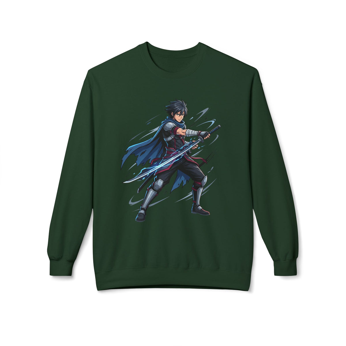 Anime Sword Fighter Crewneck Sweatshirt