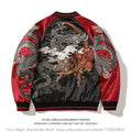 Asian Japanese Sukajan Style Embroidered Souvenir Jacket Outerwear Coat Yokosuka Embroidery Baseball Uniform for Couples
