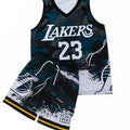 Model Men's Vest Sports Outfit - Casual, Quick-drying, Breathable - Suitable for Basketball Training - 2-piece Set