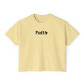Faith Boxy Tee — Women's Minimalist Christian Shirt