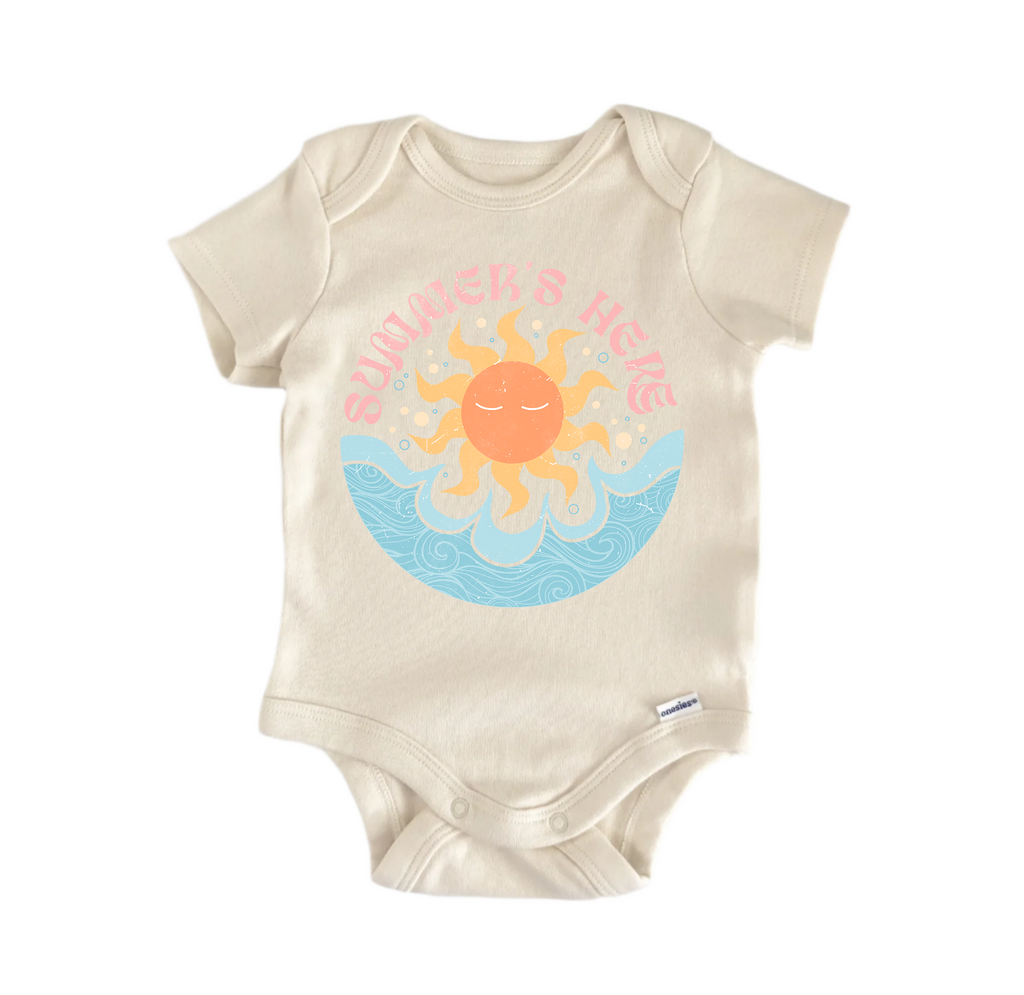Summer's Here Boho Beach - Baby Boy Girl Clothes Infant Bodysuit Funny