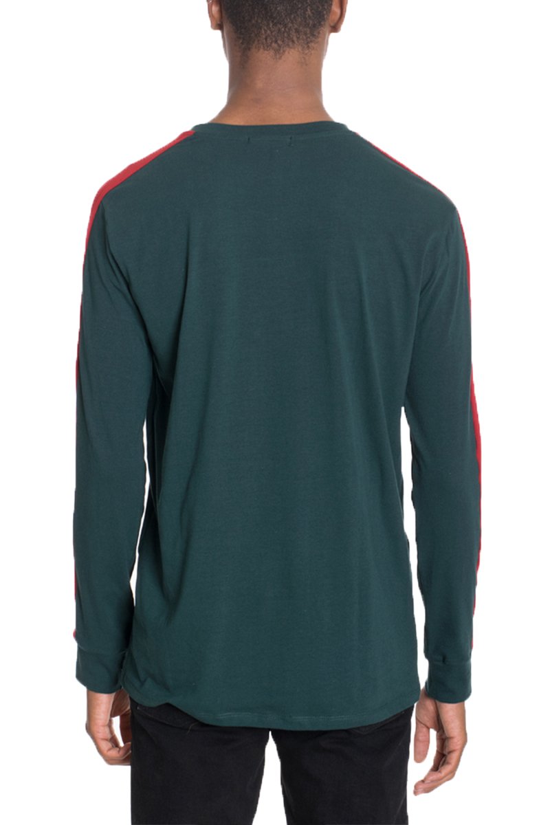 Side Stripe Long Sleeve- Green