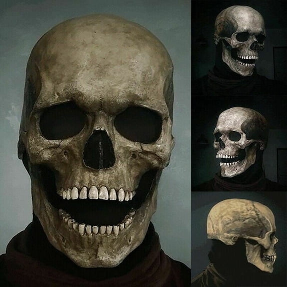 Ripped Skull Mask - Scary Halloween Latex Mask