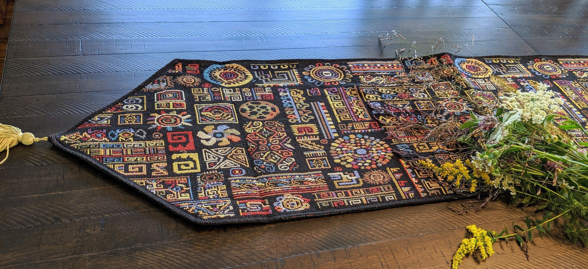 DaDa Bedding Ethnic Ornaments Geometric Black Elegant Woven Tapestry