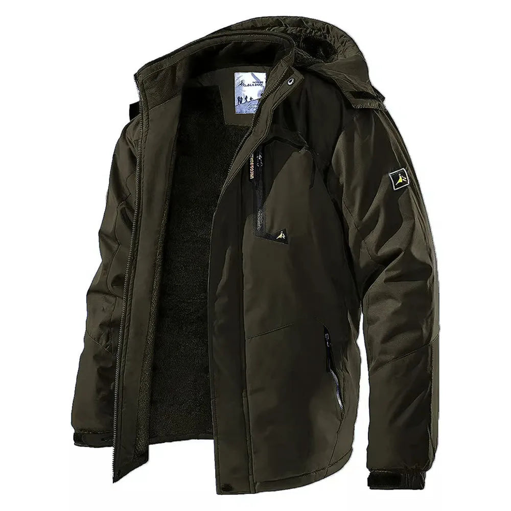 Men's Waterproof Fleece-Lined Ski Parka