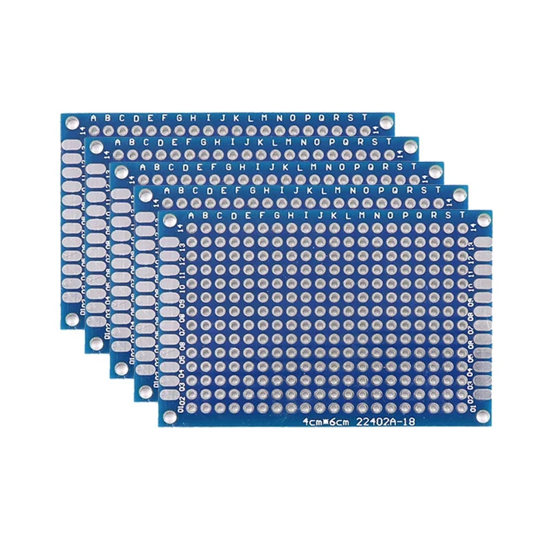 Blue Double-Sided PCB Prototype Board for DIY Soldering