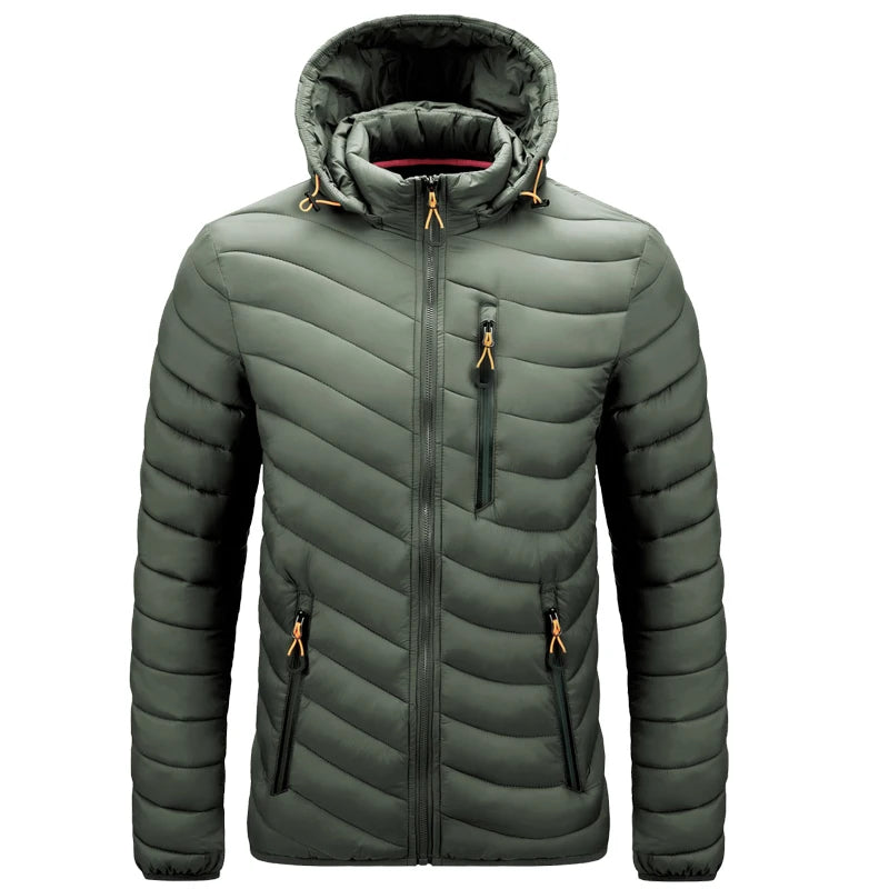 Men's Lightweight Insulated Hooded Puffer Jacket
