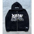 Retro American Letter Zip-Up Hoodie