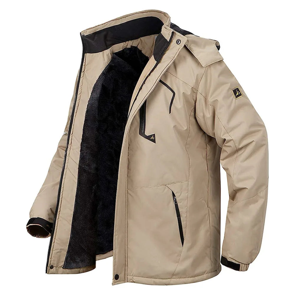 Men's Waterproof Fleece-Lined Ski Parka