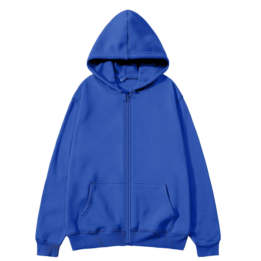 Warm Lamb Wool Zip-Up Hoodie Jacket