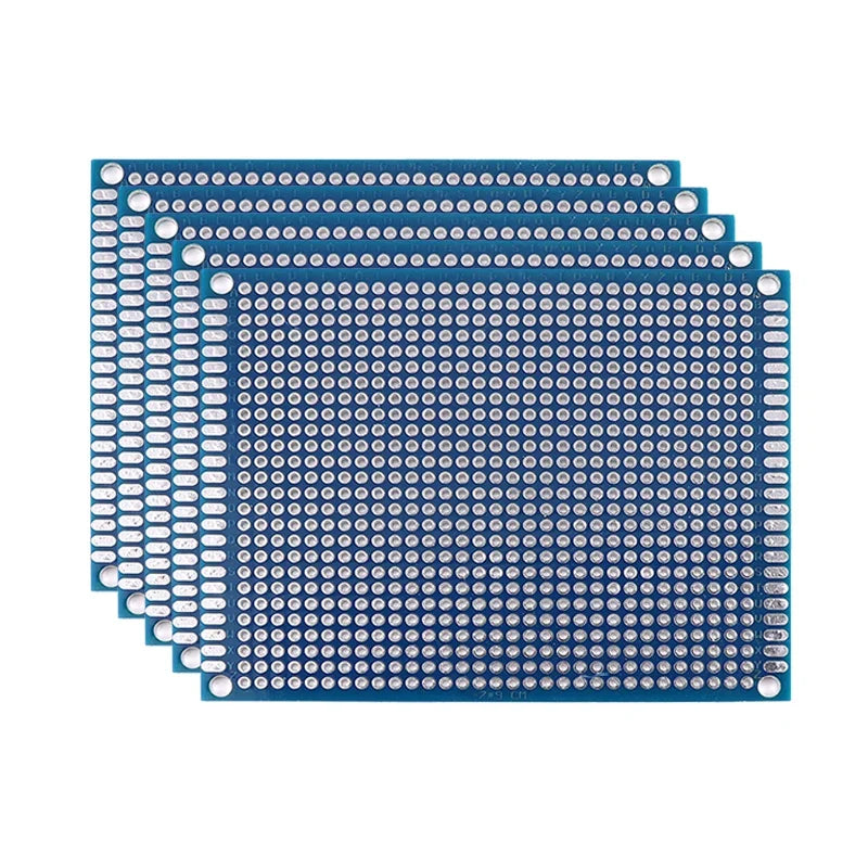 Blue Double-Sided PCB Prototype Board for DIY Soldering
