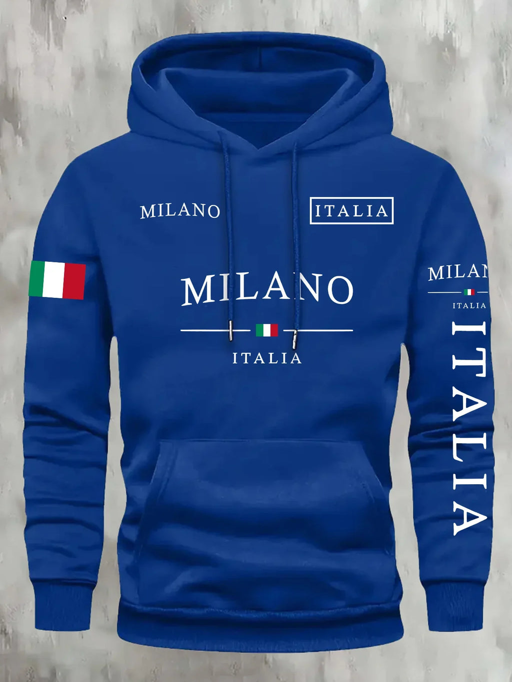 Milano Italia Letter Print Pullover Hoodie