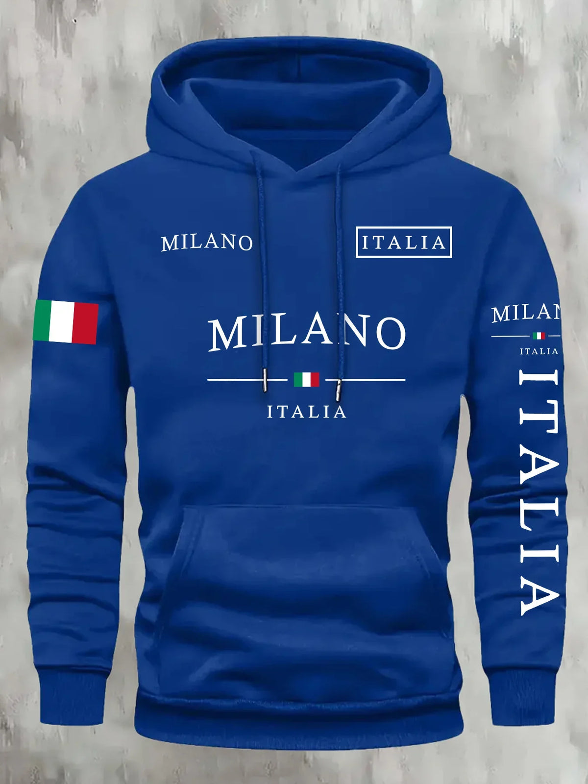 Milano Italia Letter Print Pullover Hoodie