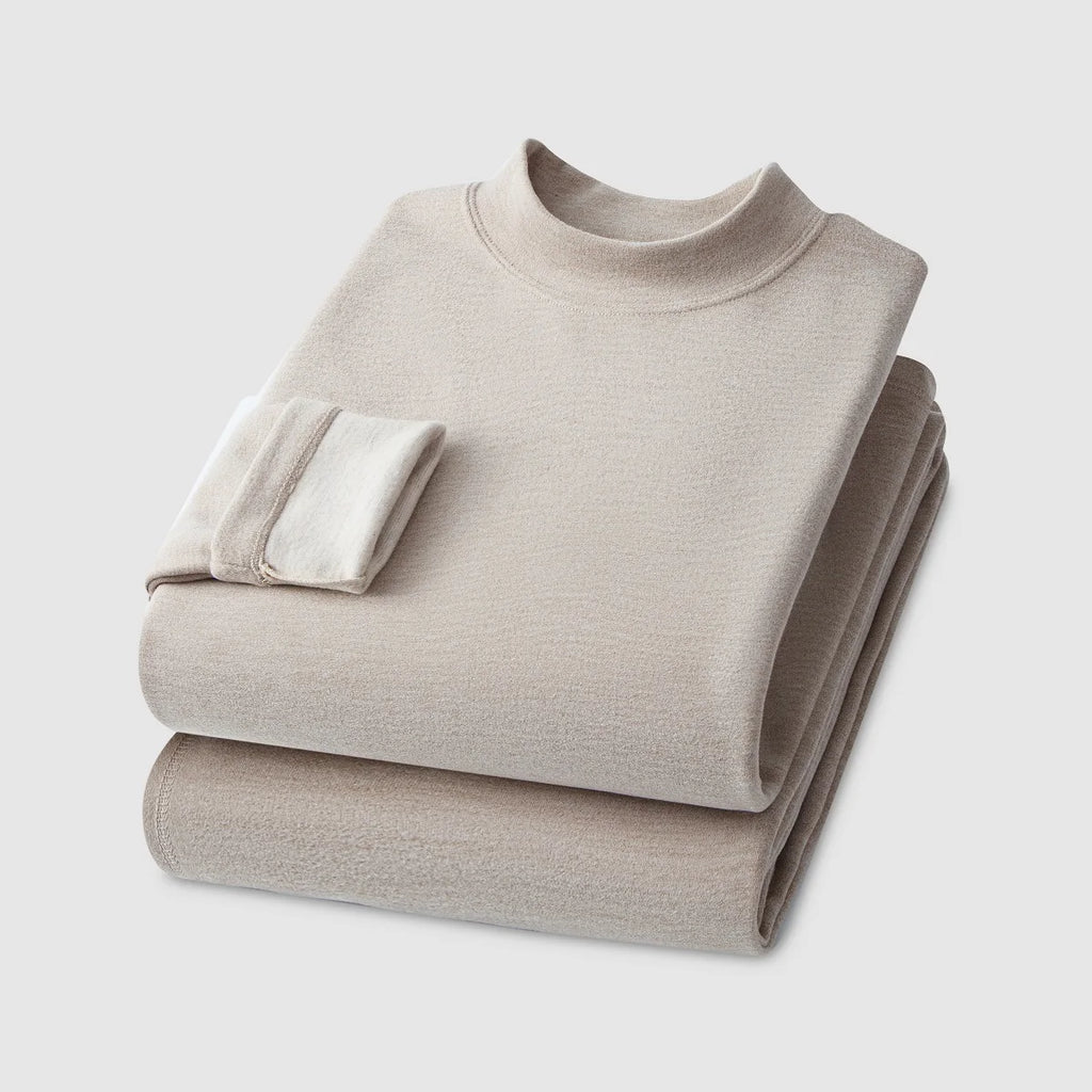 Cashmere Thermal Underwear Set - Long Sleeve Top and Pants
