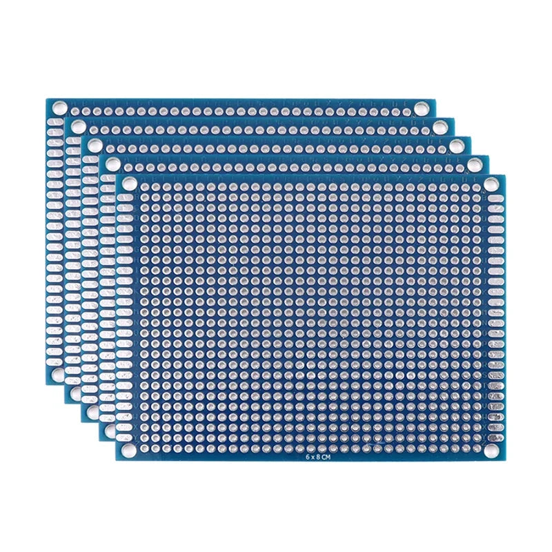 Blue Double-Sided PCB Prototype Board for DIY Soldering