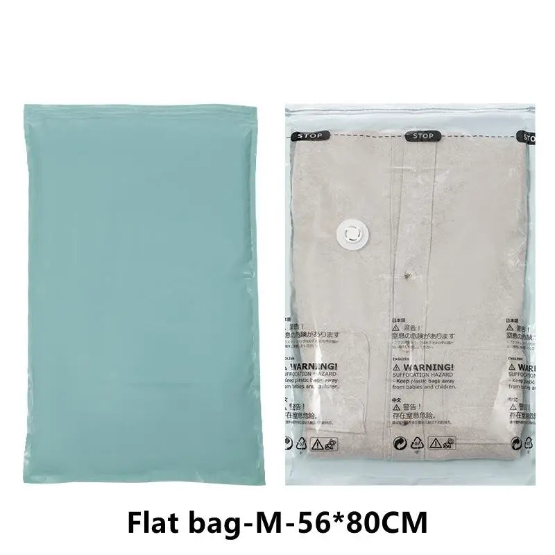 Vacuum Storage Bag No Pump Reusable Compression Bag
