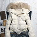 Women's Fur Collar Hooded Winter Puffer Coat