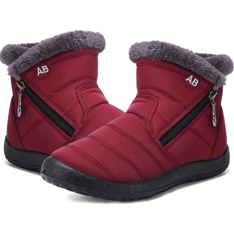Women's Winter Snow Ankle Boots - Plush Lined