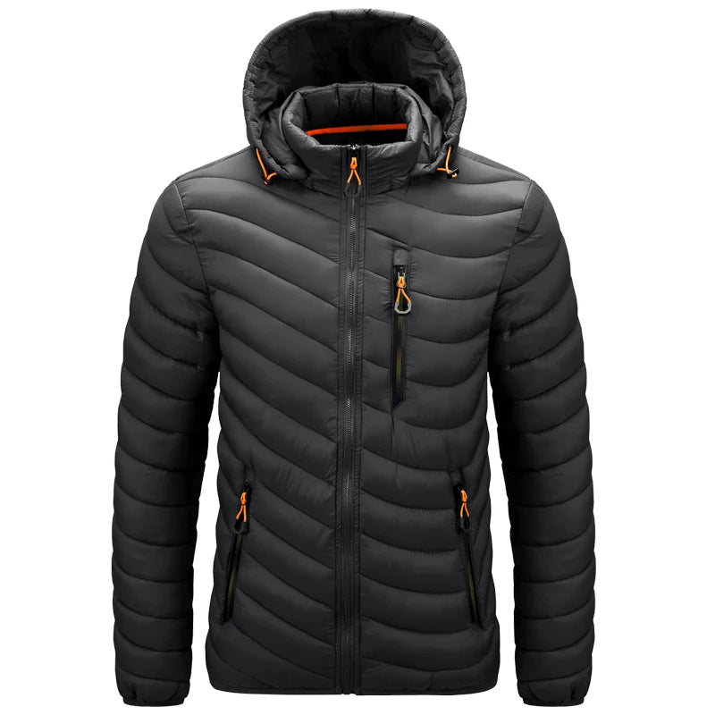 Men's Lightweight Insulated Hooded Puffer Jacket