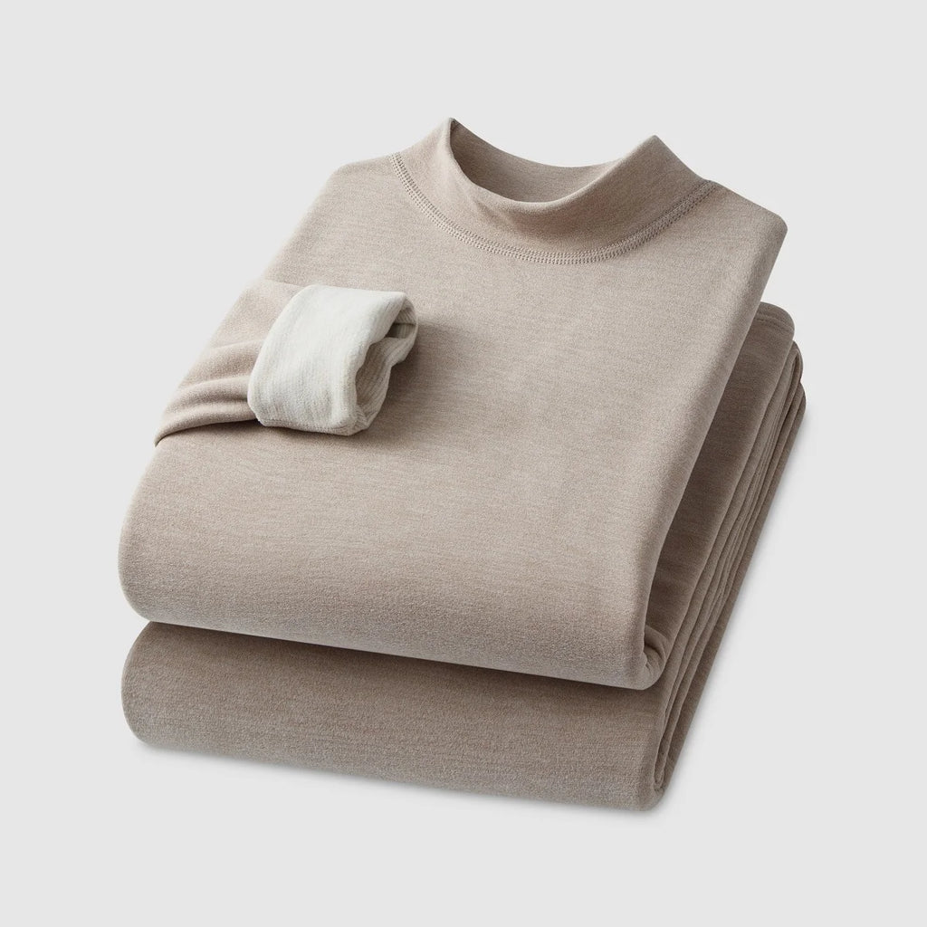 Cashmere Thermal Underwear Set - Long Sleeve Top and Pants