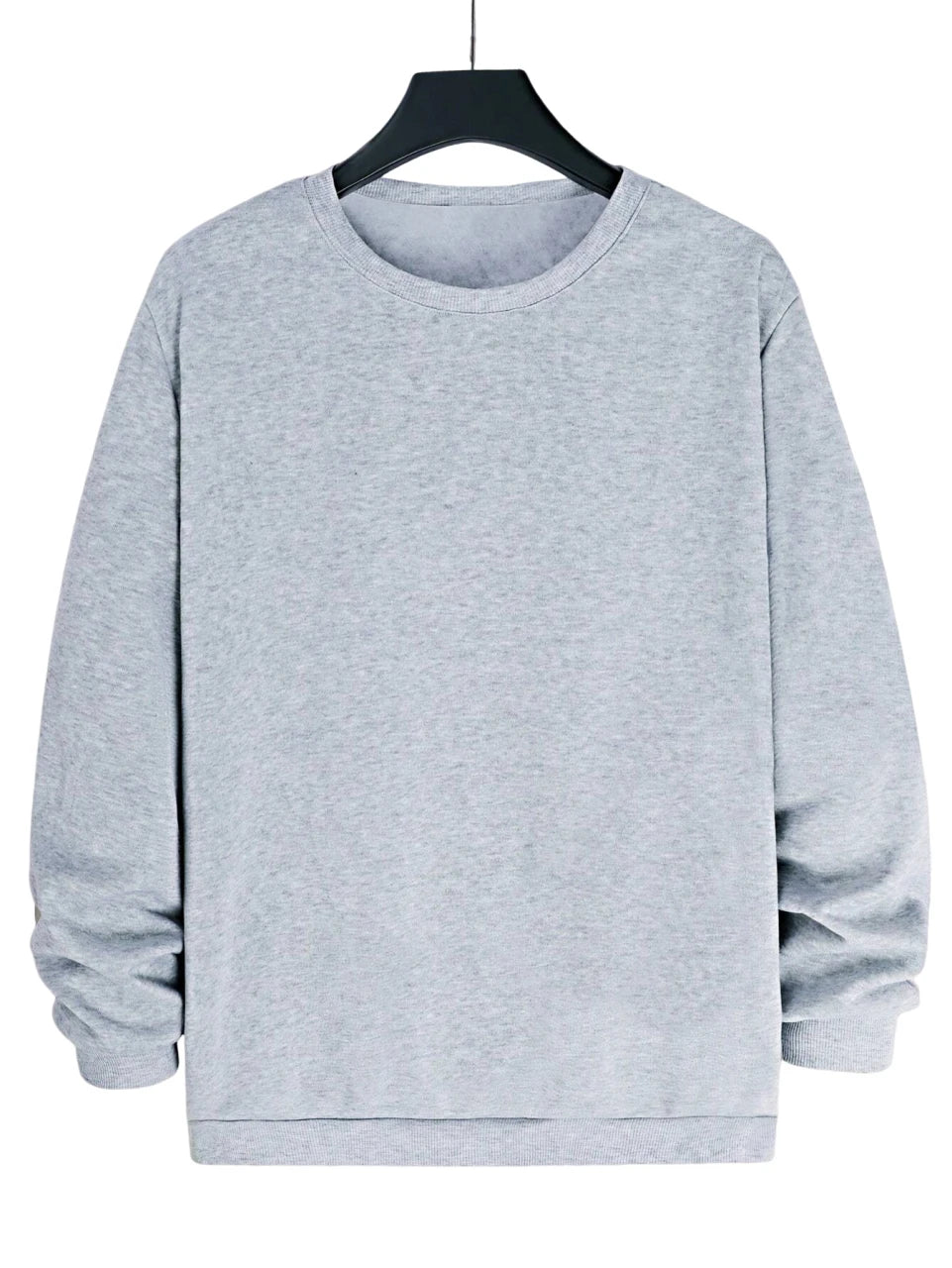Solid Color Pullover Sweatshirt