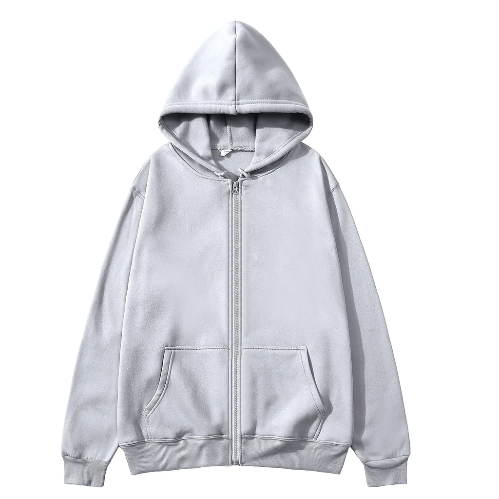 Warm Lamb Wool Zip-Up Hoodie Jacket