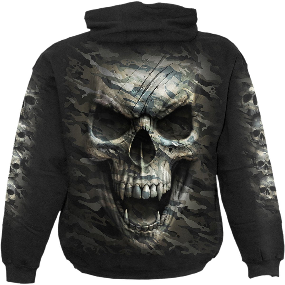CAMO-SKULL - Hoody Black