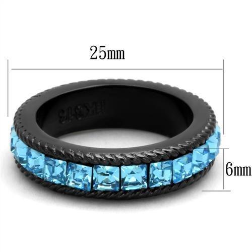 IP Black(Ion Plating) Stainless Steel Ring with Top Grade