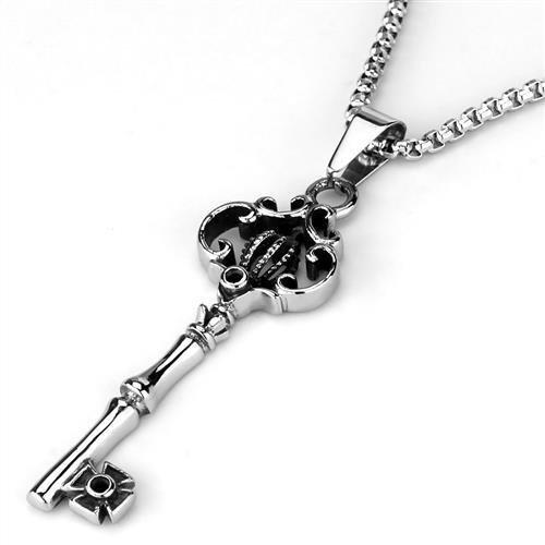 High polished (no plating) Stainless Steel Necklace with No